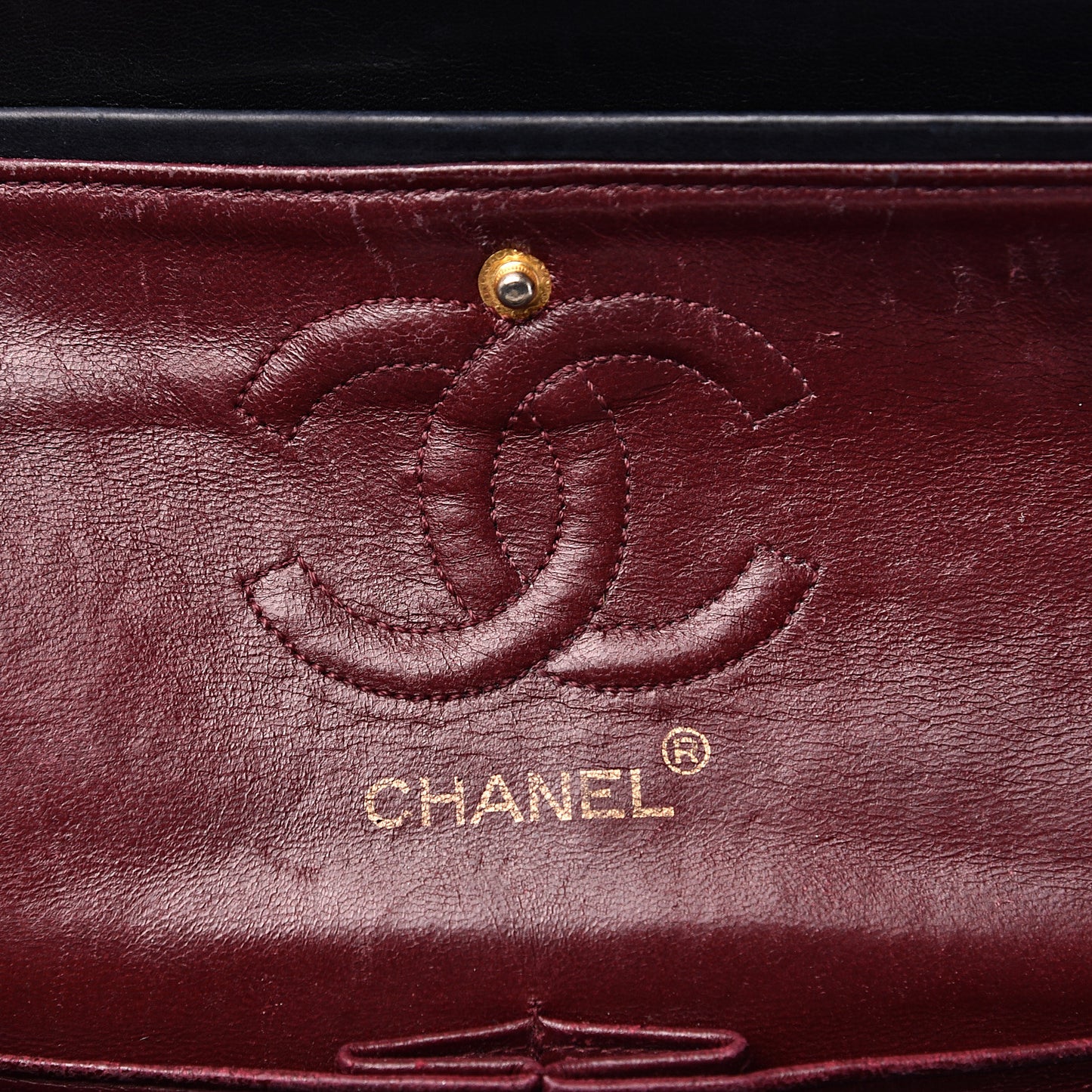 Lambskin Quilted Small Double Flap Black