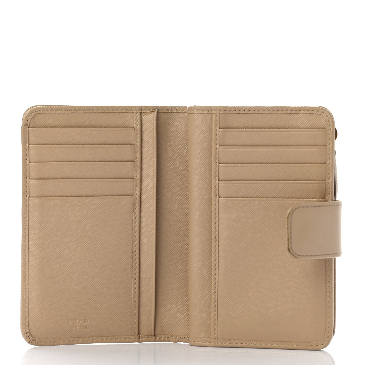 Prada Saffiano Metal Compact Wallet Cammeo 5 of 7
