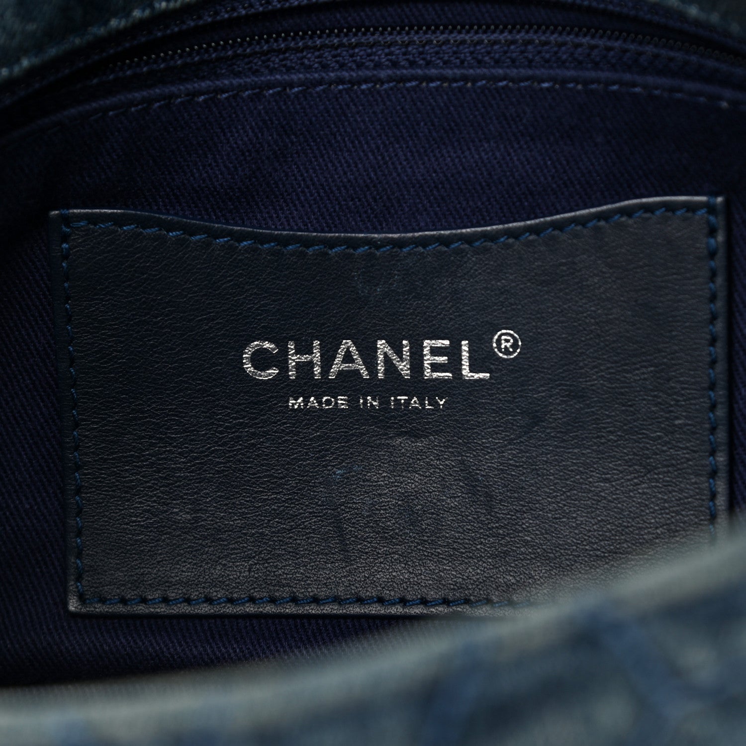 Chanel Denim Quilted Camellia Embroidered Medium Flap Blue 5 of 9