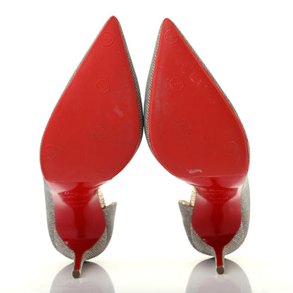 Christian Louboutin Glitter Luminor Iriza 100 Pumps 39.5 Gold 5 of 7