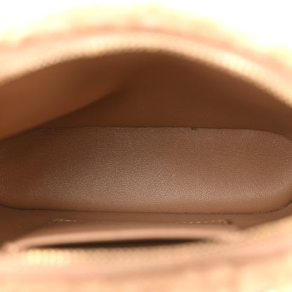 Chanel Shearling Quilted Shiny Coco Clutch With Chain Dark Beige 5 of 13