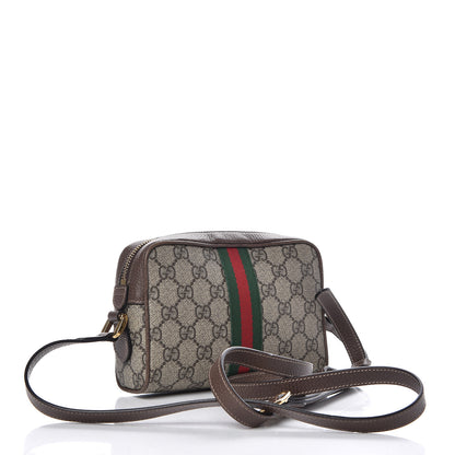 Gucci GG Supreme Monogram Web Mini Ophidia Shoulder Bag Brown 3 of 13