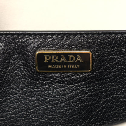 Prada City Calf Saffiano Cahier Bag Talco Black 6 of 10