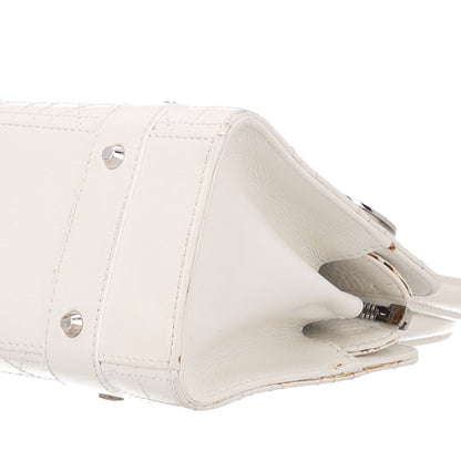 Christian Dior Calfskin Cannage Stitched East West Lady Dior White 9 of 9