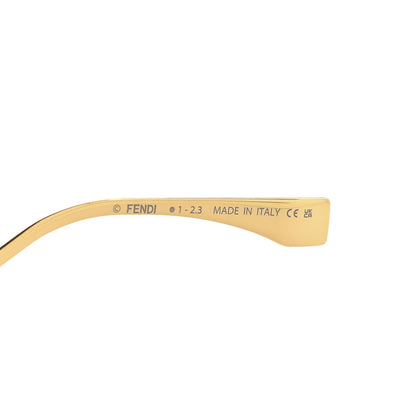 Fendi Metal Fendigraphy Shield Sunglasses FE 40067U Black Gold 5 of 7