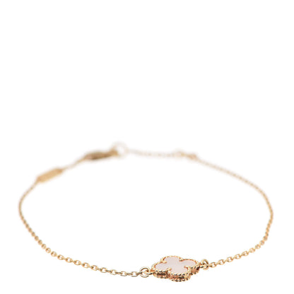 Van Cleef & Arpels 18K Yellow Gold Mother of Pearl Sweet Alhambra Bracelet 1 of 6