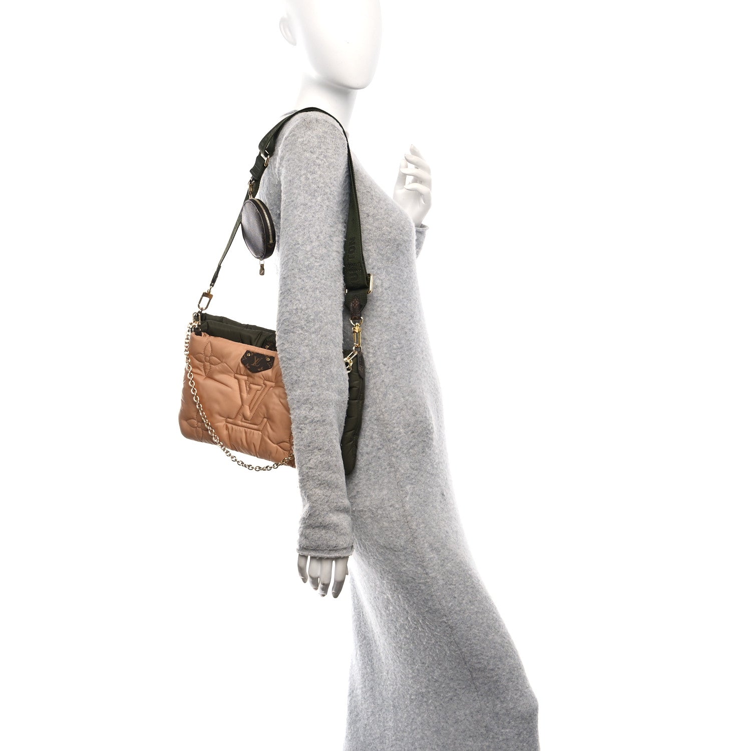 Louis Vuitton Econyl Monogram Pillow Maxi Multi Pochette Accessories Kaki Beige 3 of 12