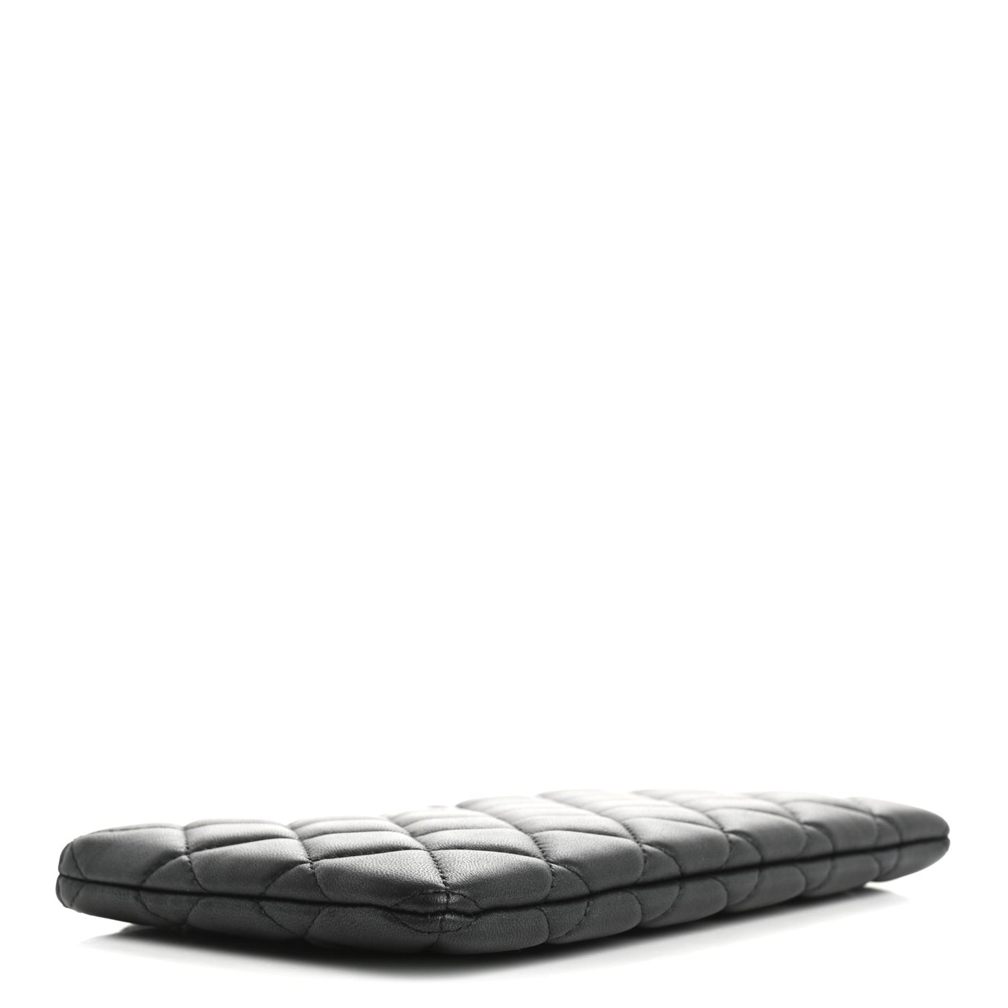Pearly Lambskin Quilted Cosmetic Case So Black