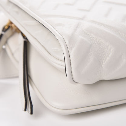 Fendi Nappa FF 1974 Diagonal Embossed Upside Down Belt Bag White 5 of 9