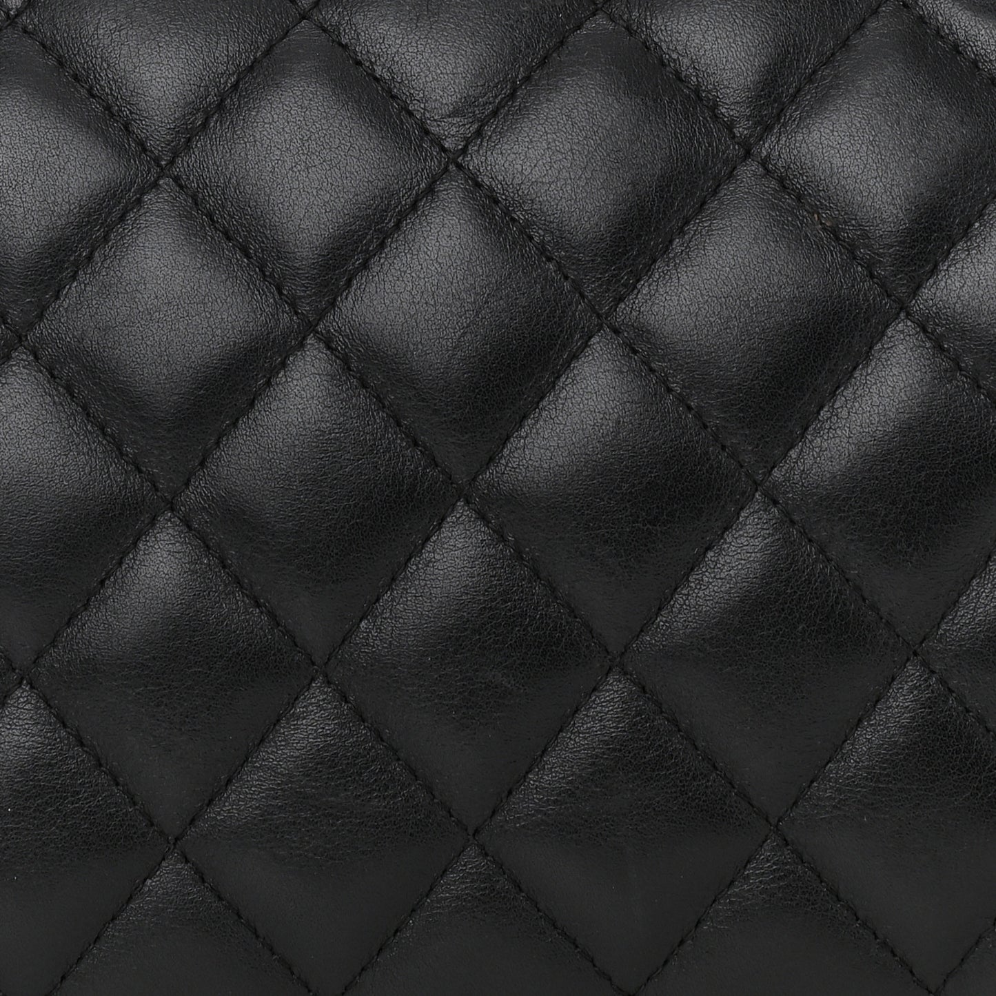 Calfskin Quilted Large Cambon Bowler Black