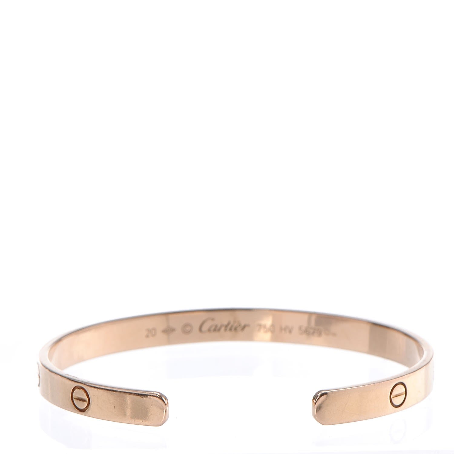 Cartier 18K Pink Gold LOVE Cuff Bracelet 20 3 of 5