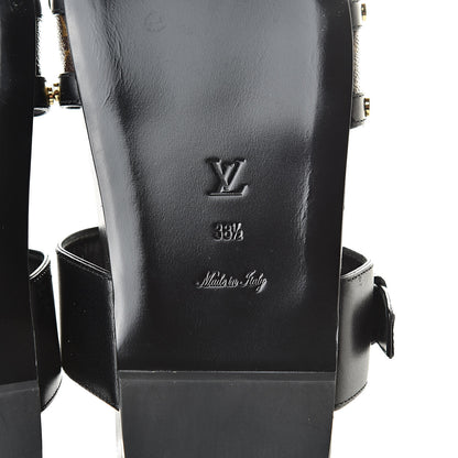 Louis Vuitton Monogram Bom Dia Mule Sandals 38.5 Black 6 of 9