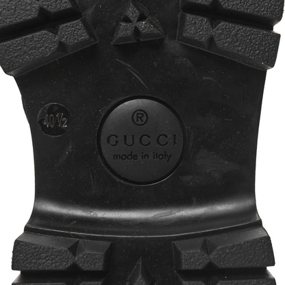 Gucci Piuma Calfskin Embossed Womens Jeanne Platform Lug Sole 30/45mm Loafers 40.5 Black 7 of 8