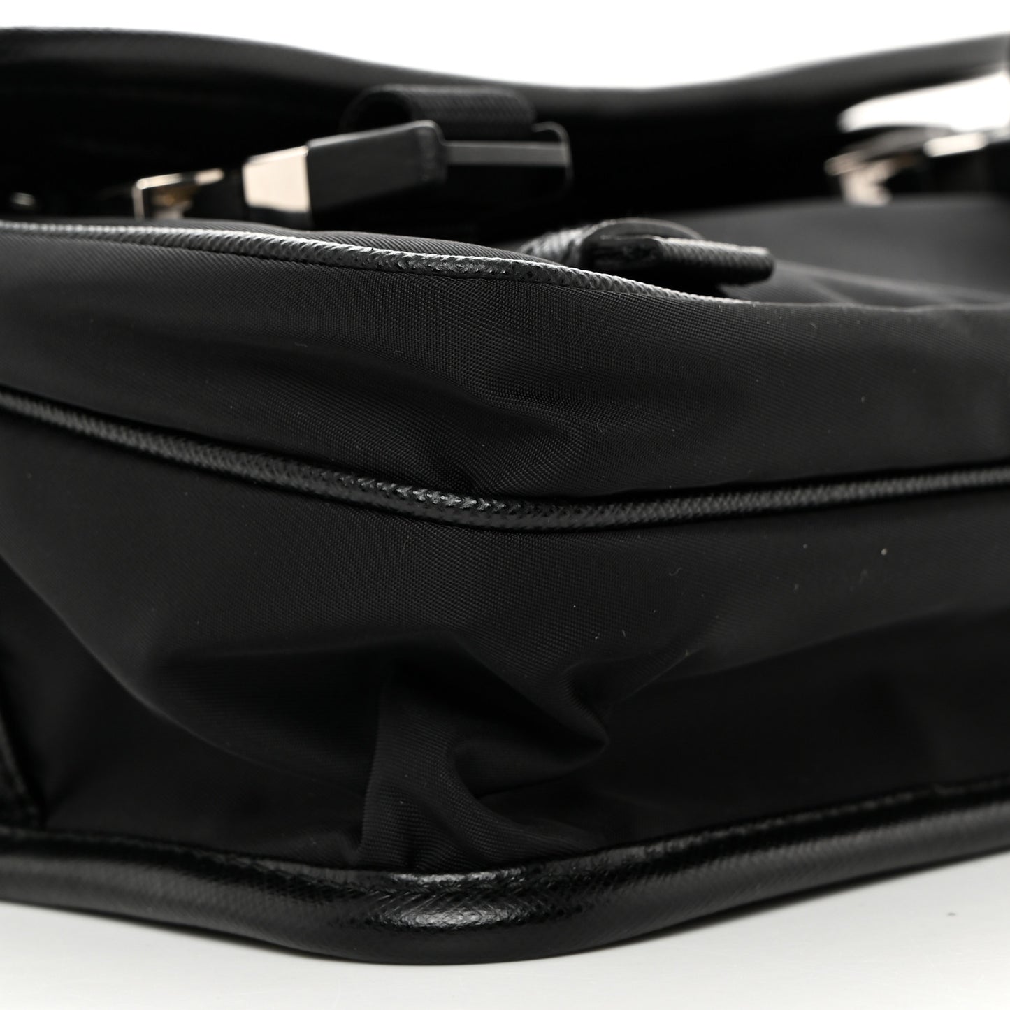 Re-Nylon Saffiano Shoulder Bag Black