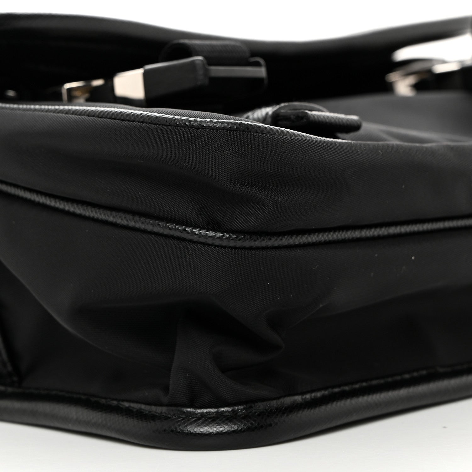 Prada Re-Nylon Saffiano Shoulder Bag Black 9 of 10