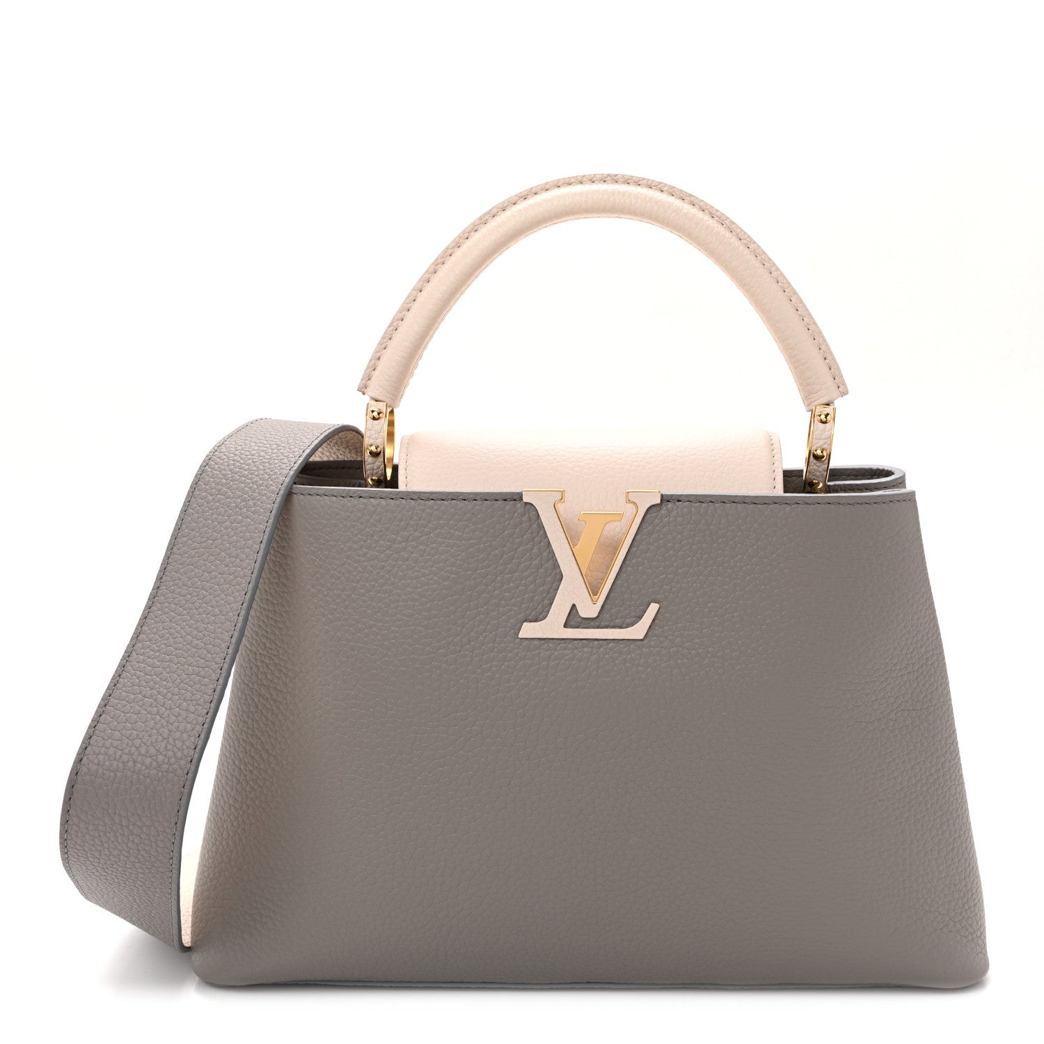 Louis Vuitton Taurillon Capucines MM Steeple Gray 1 of 9