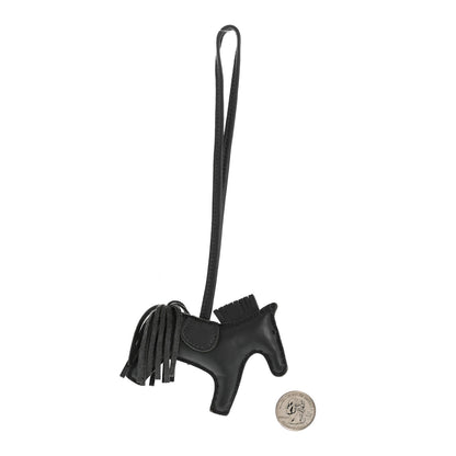 Hermes Milo Lambskin Swift Grigri Rodeo Horse Bag Charm PM Ardoise 2 of 5