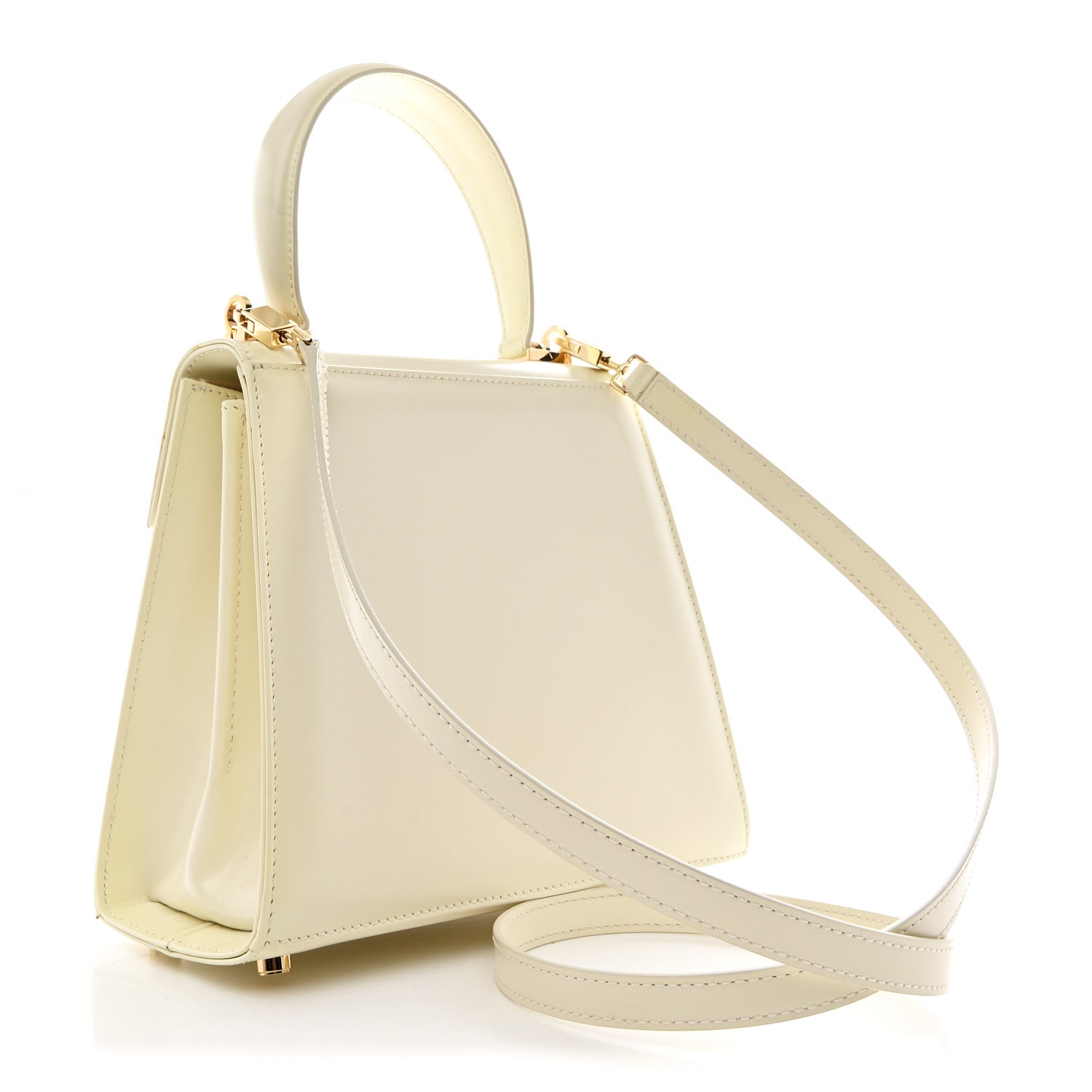 Salvatore Ferragamo Brushed Off Calfskin Small Iconic Top Handle Bag Magnolia 3 of 13