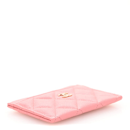 Chanel Caviar Quilted Card Holder Pink 4 of 11