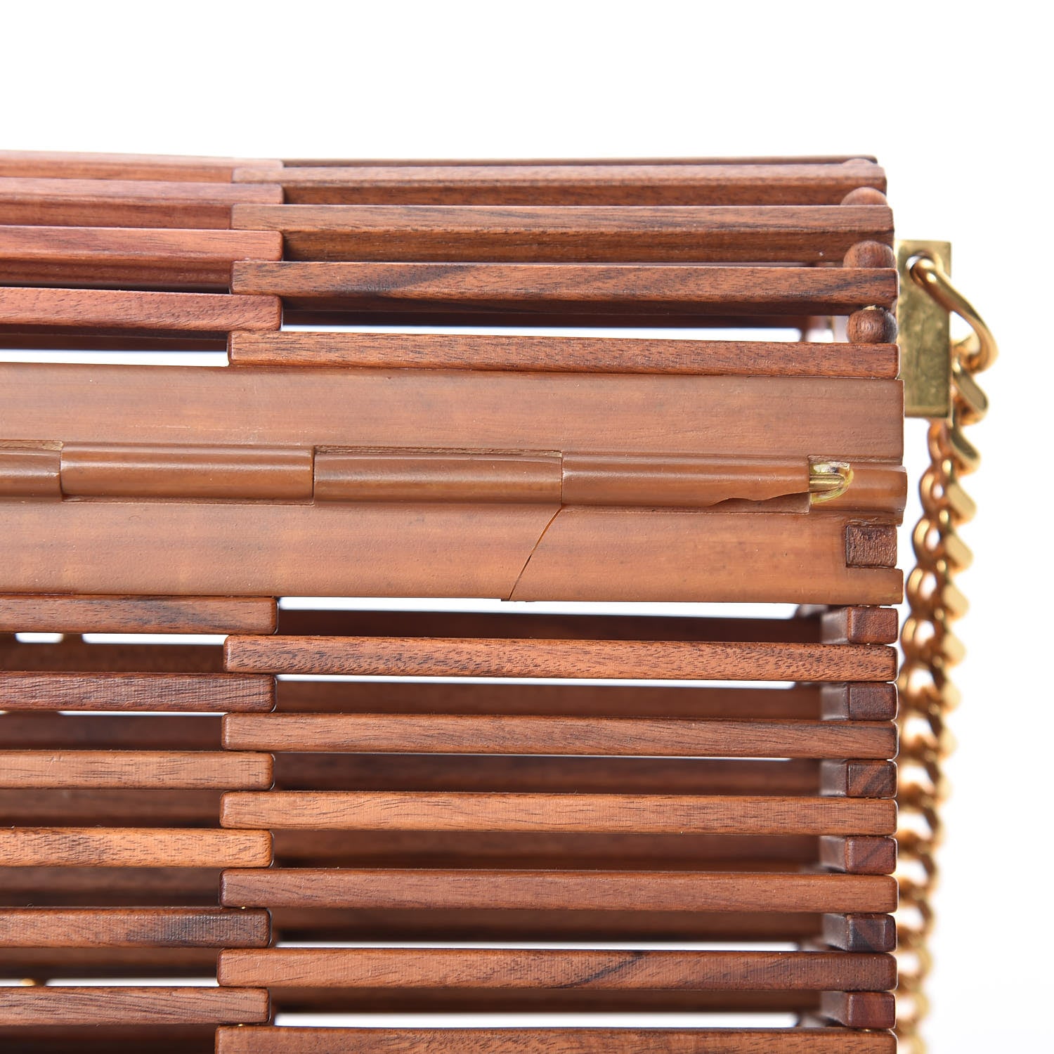 Saint Laurent Wood Small Monogram Kate Box Bag Brown 13 of 15