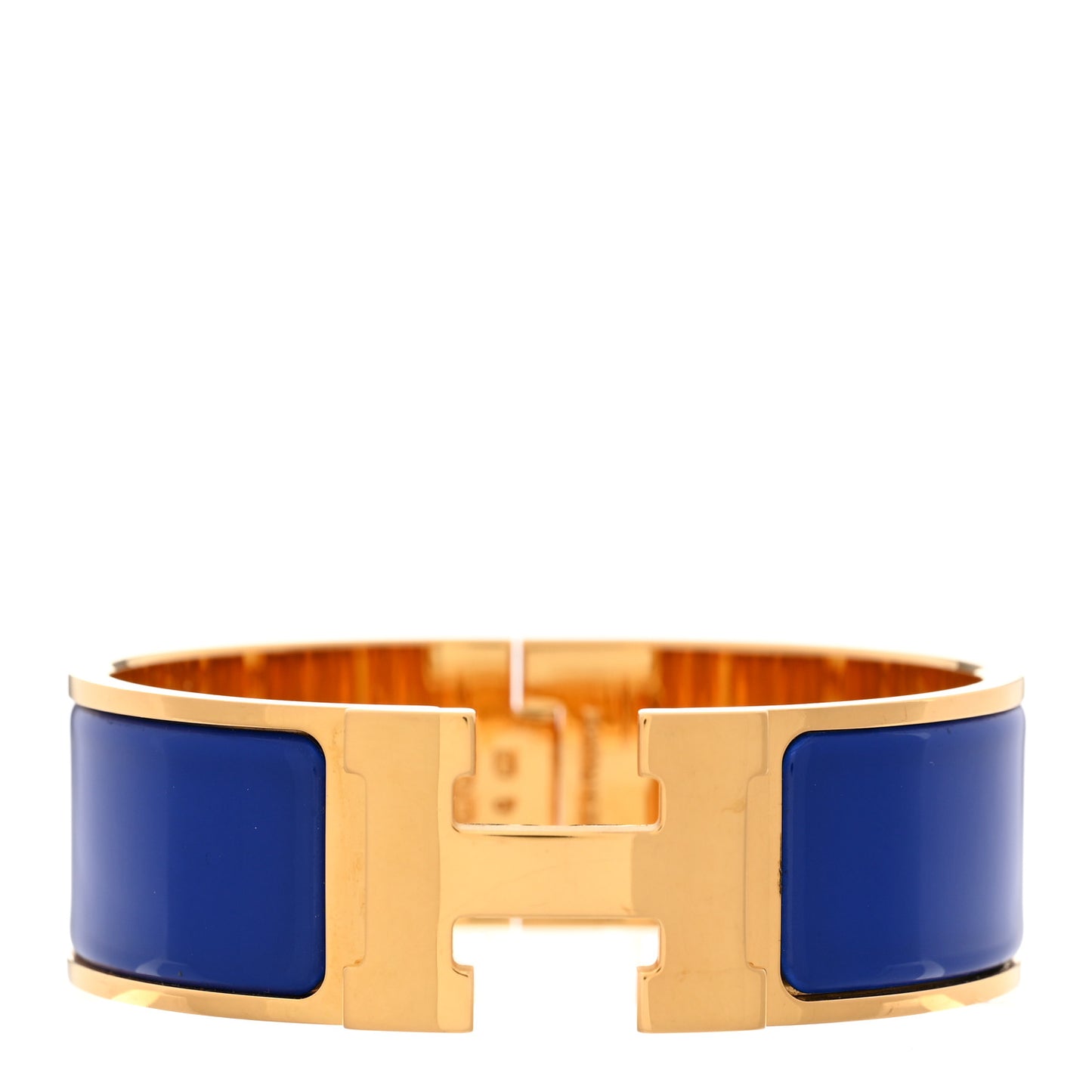 Enamel Wide Clic Clac H Bracelet PM Bleu Indigo
