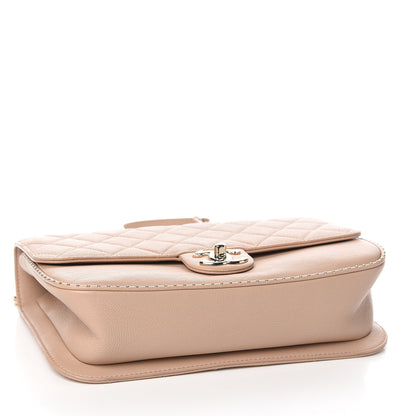Chanel Caviar Quilted Large Studded Flap Beige 4 of 11