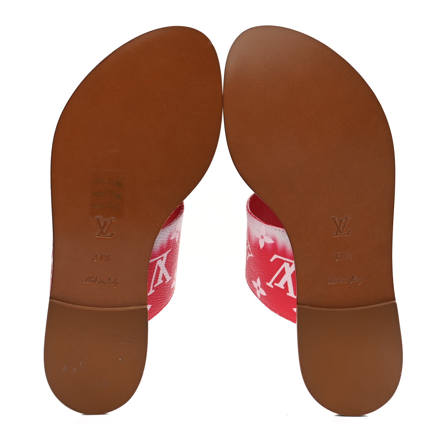 Louis Vuitton Monogram Escale Palma Sandals 37.5 Rouge 5 of 8