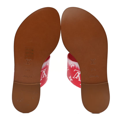Louis Vuitton Monogram Escale Palma Sandals 37.5 Rouge 5 of 8
