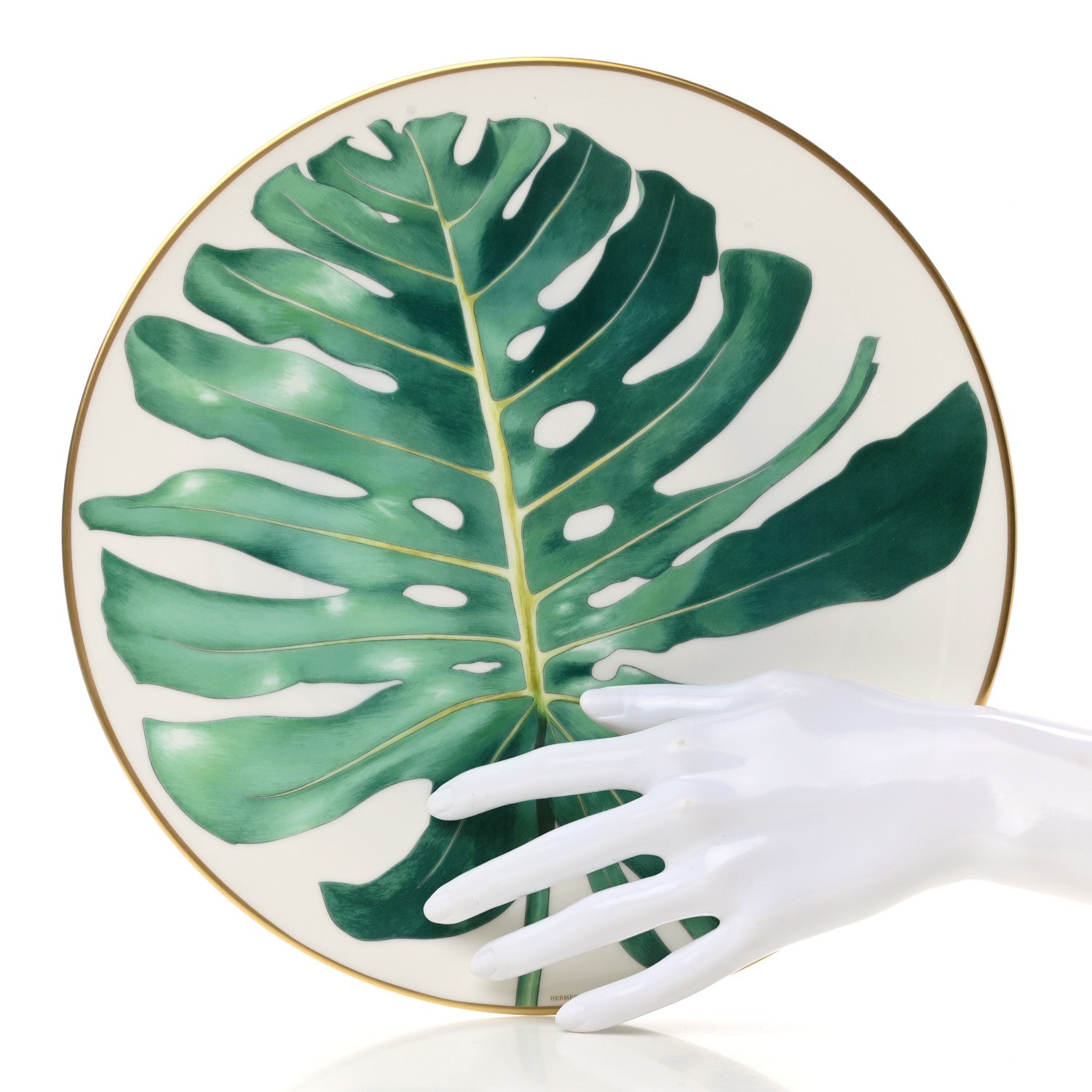 Hermes Porcelain Passifolia Dinner Plate N°1 Set of 2 2 of 7