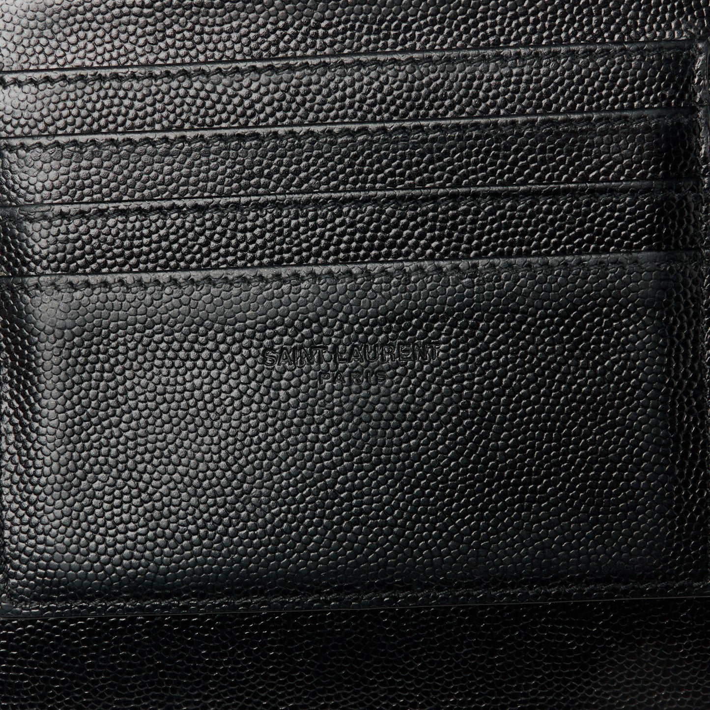 Grain De Poudre Chevron Monogram Large Bill Pouch Black