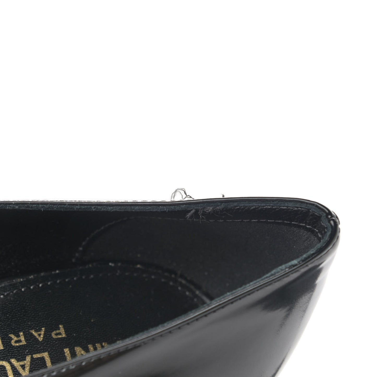 Patent Calfskin Teddy High Vamp 105 Pumps 36 Black