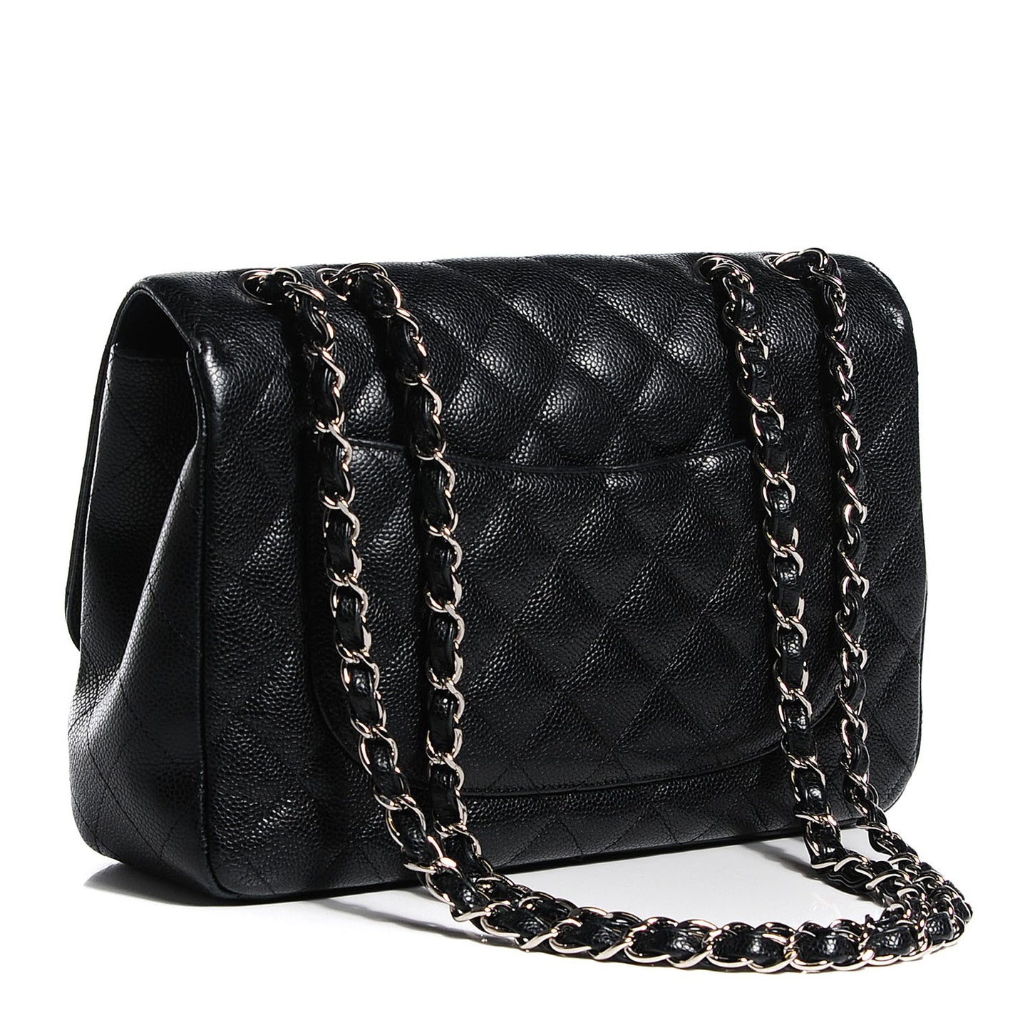 Caviar Quilted Jumbo Single Flap Black