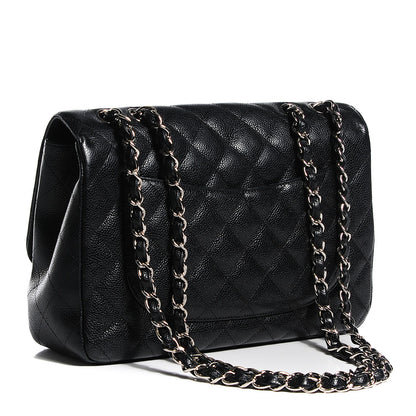 Chanel Caviar Quilted Jumbo Single Flap Black 3 of 8