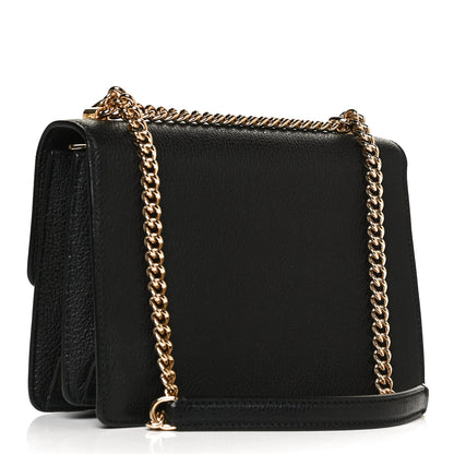 Dolce & Gabbana Grained Calfskin Rosalia Shoulder Bag Black 3 of 11