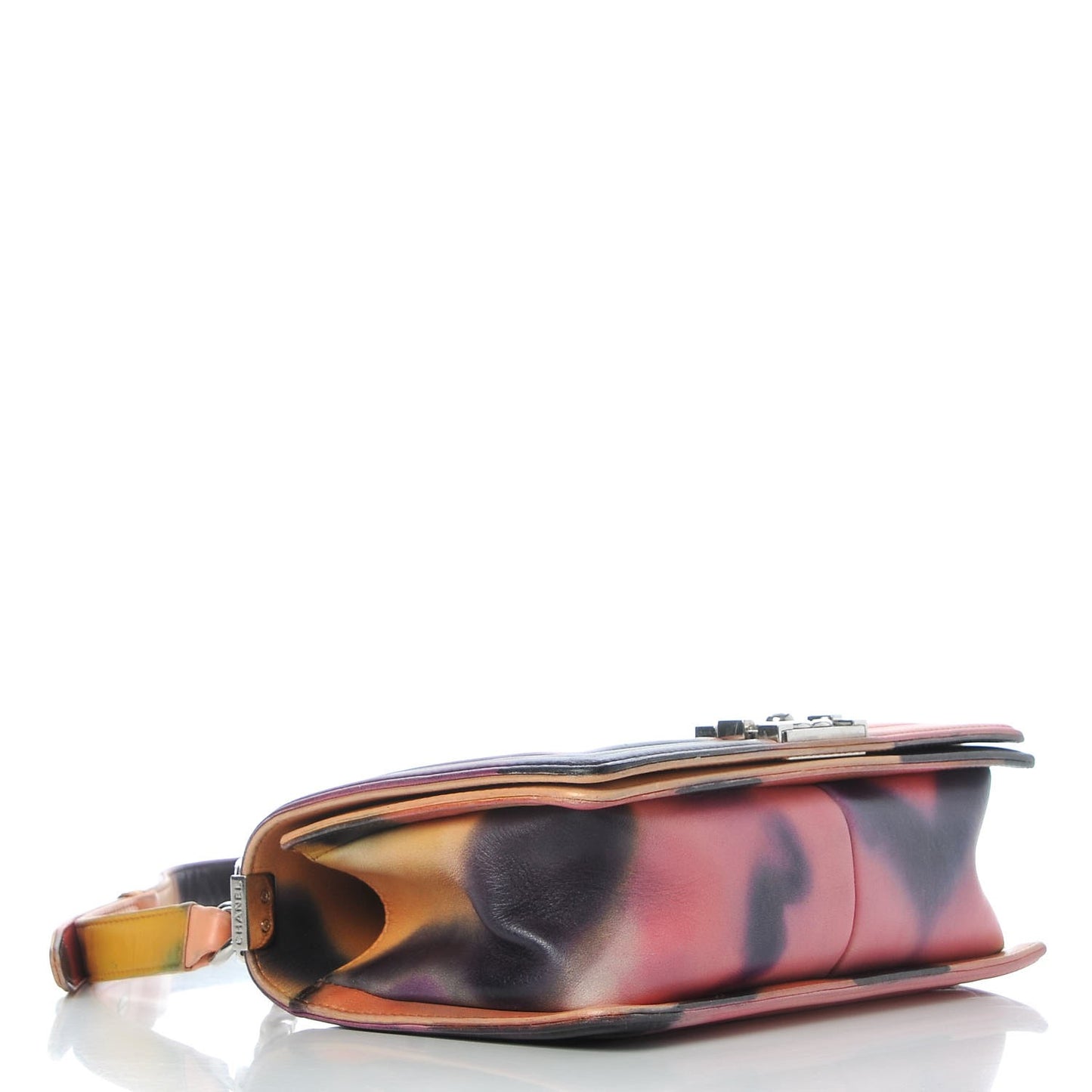Printed Lambskin Quilted Medium Flower Power Boy Flap