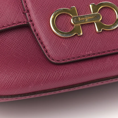 Salvatore Ferragamo Printed Calfskin Crossbody Bag Burgundy 14 of 14