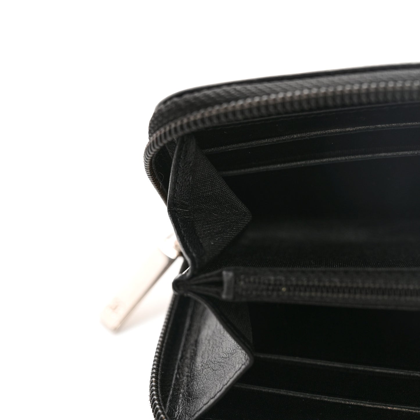 Caviar Large Timeless CC Zip Around Wallet Black