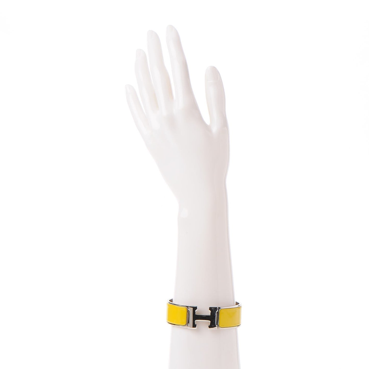 Enamel Clic Clac H Wide Bracelet GM Jaune Soleil