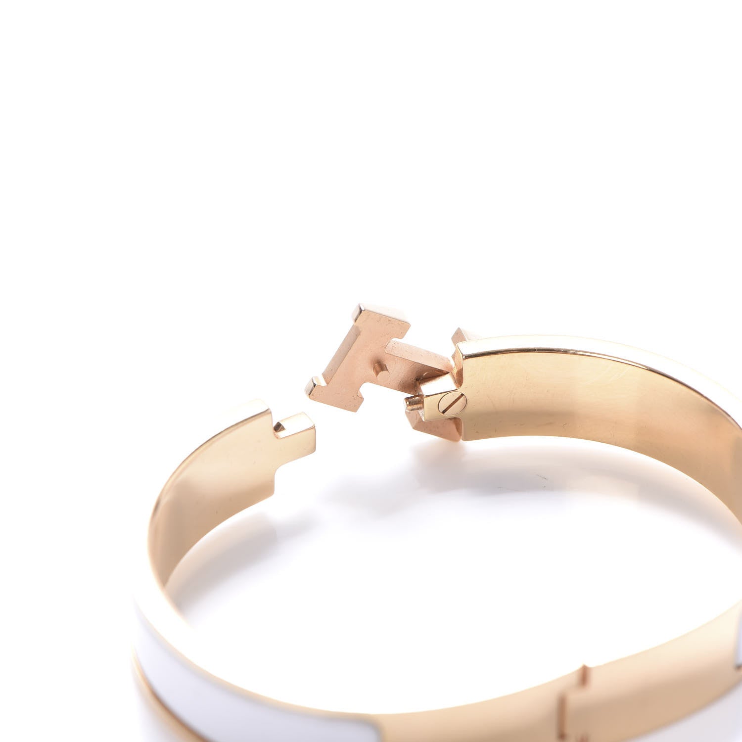 Hermes Enamel Narrow Clic Clac H Bracelet PM White 7 of 14