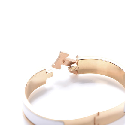 Hermes Enamel Narrow Clic Clac H Bracelet PM White 7 of 14