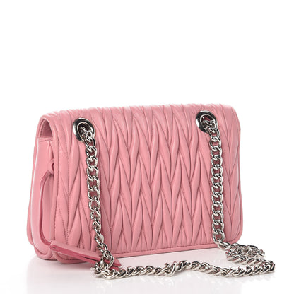 Miu Miu Nappa Matelasse Shoulder Bag Rosa 3 of 6
