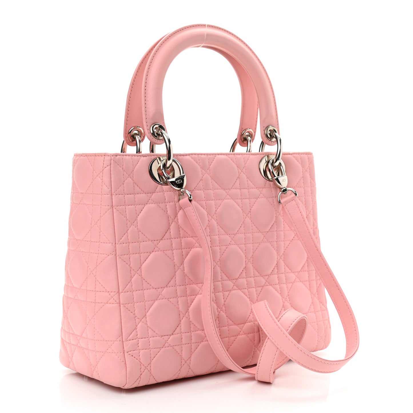 Lambskin Cannage Medium Lady Dior Light Pink