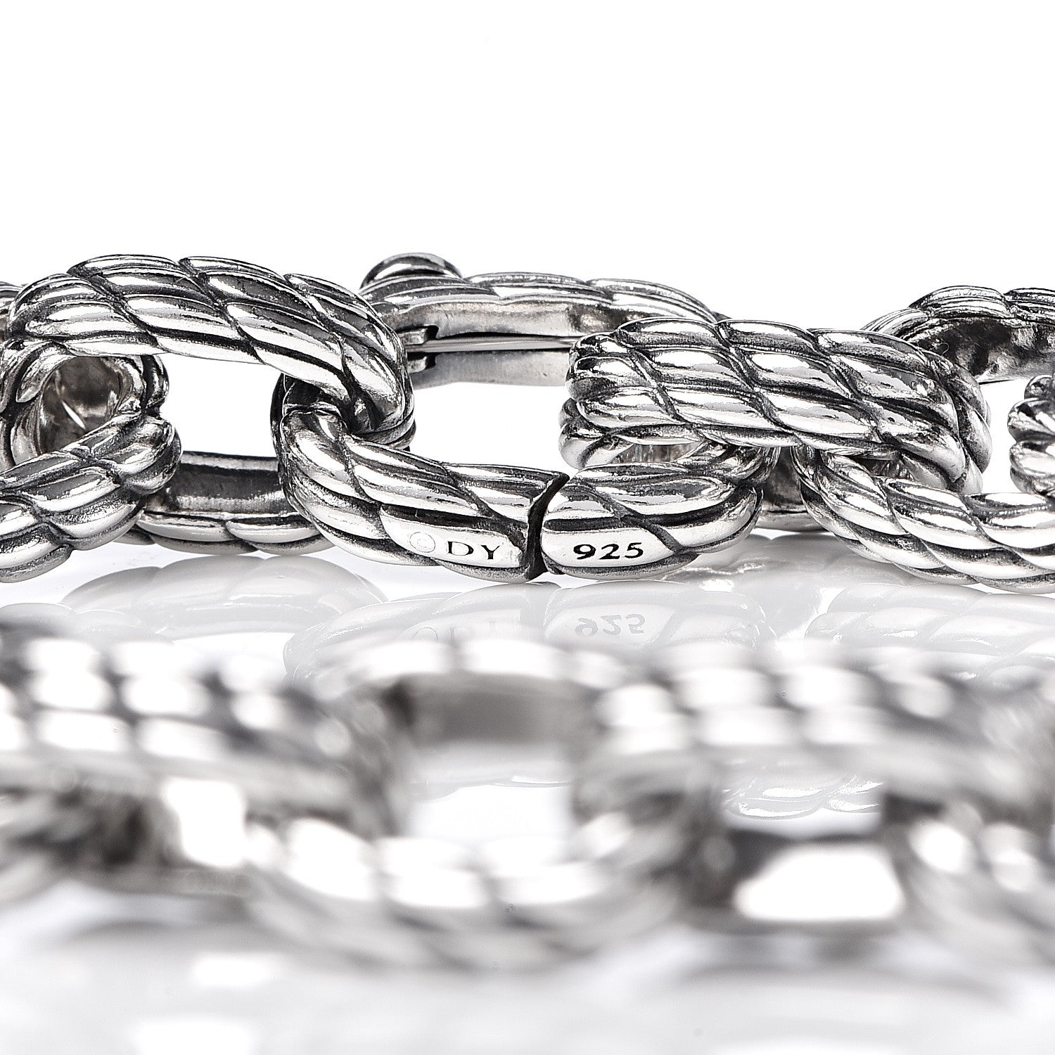 David Yurman Sterling Silver Men's Chain Link Bracelet 5 of 5