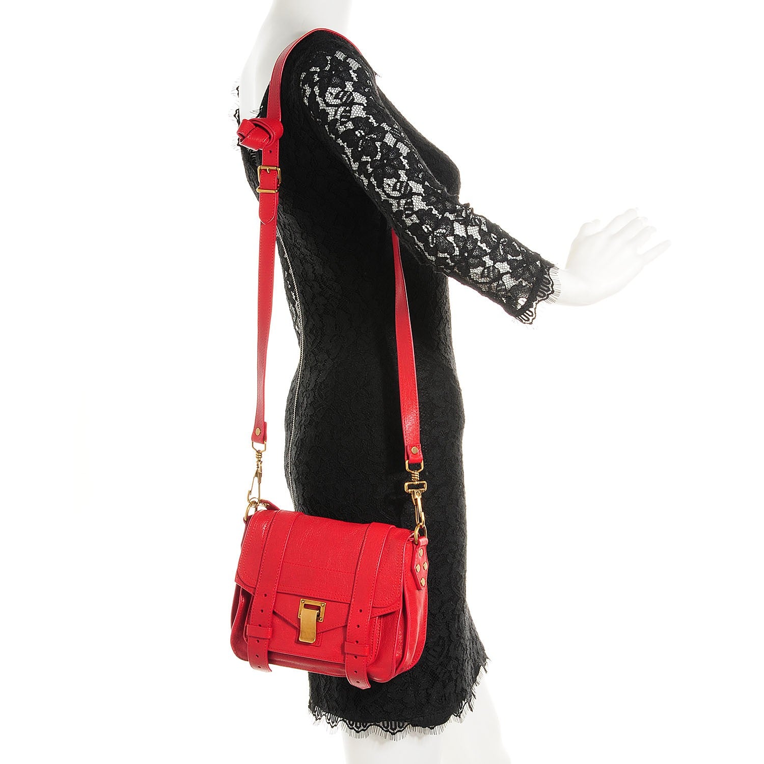 Proenza Schouler Leather PS1 Pouch Messenger Bag Lipstick 2 of 11