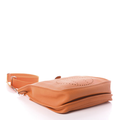Hermes Taurillon Clemence Evelyne III GM Orange 4 of 9