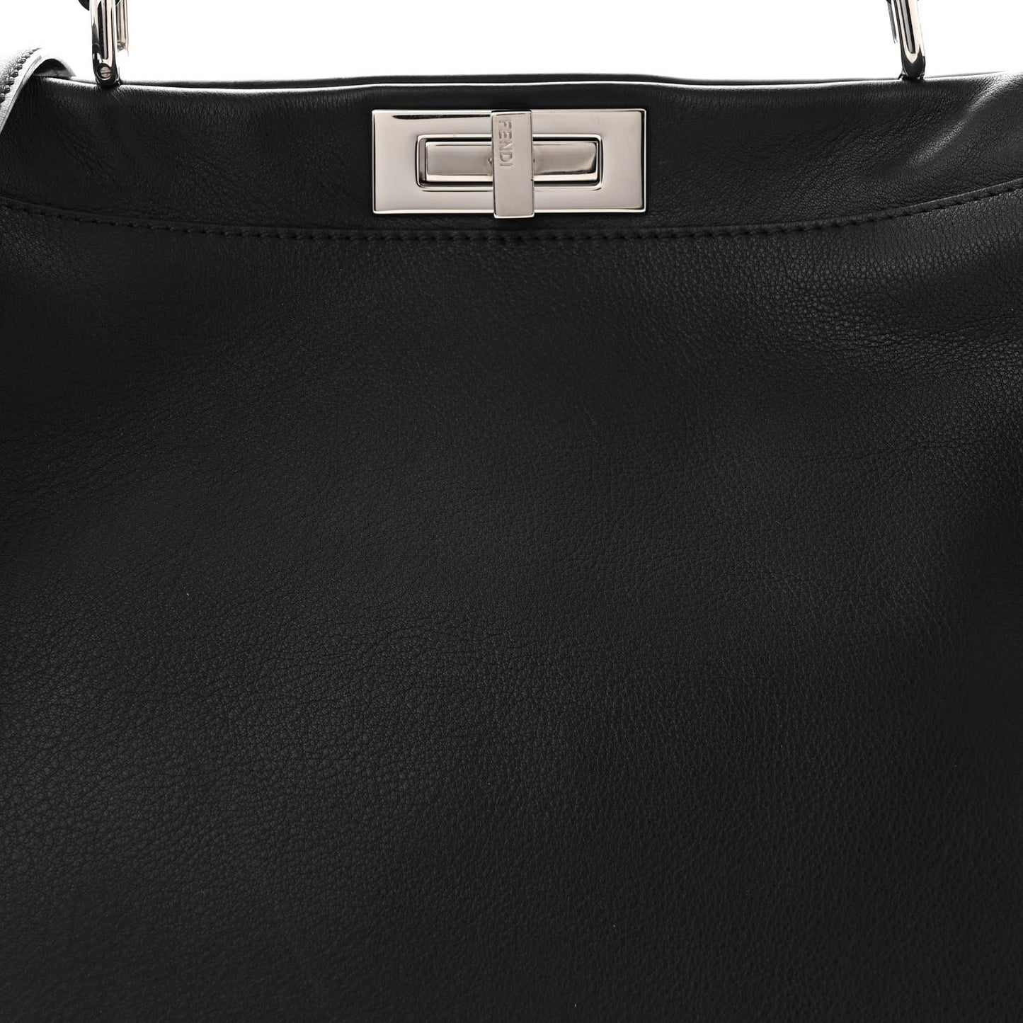 Vitello Dolce Marmol Patent Crocodile Trapuntata Large Peekaboo Iconic Satchel Black Fumo