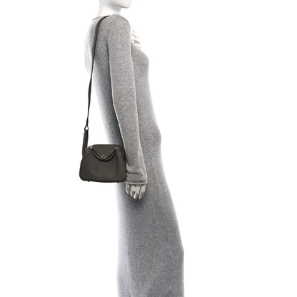 Hermes Taurillon Clemence Mini Lindy 20 Etain 2 of 11