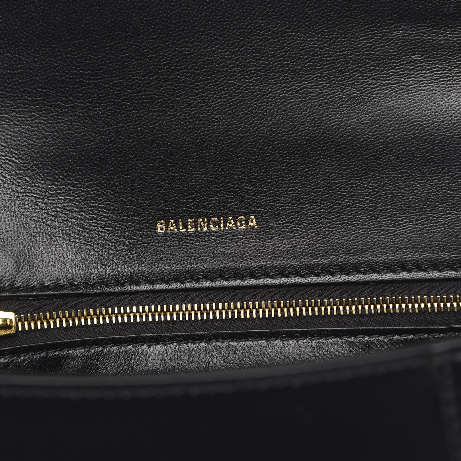 Balenciaga Shiny Box Calfskin Small Hourglass Top Handle Bag Black 6 of 12