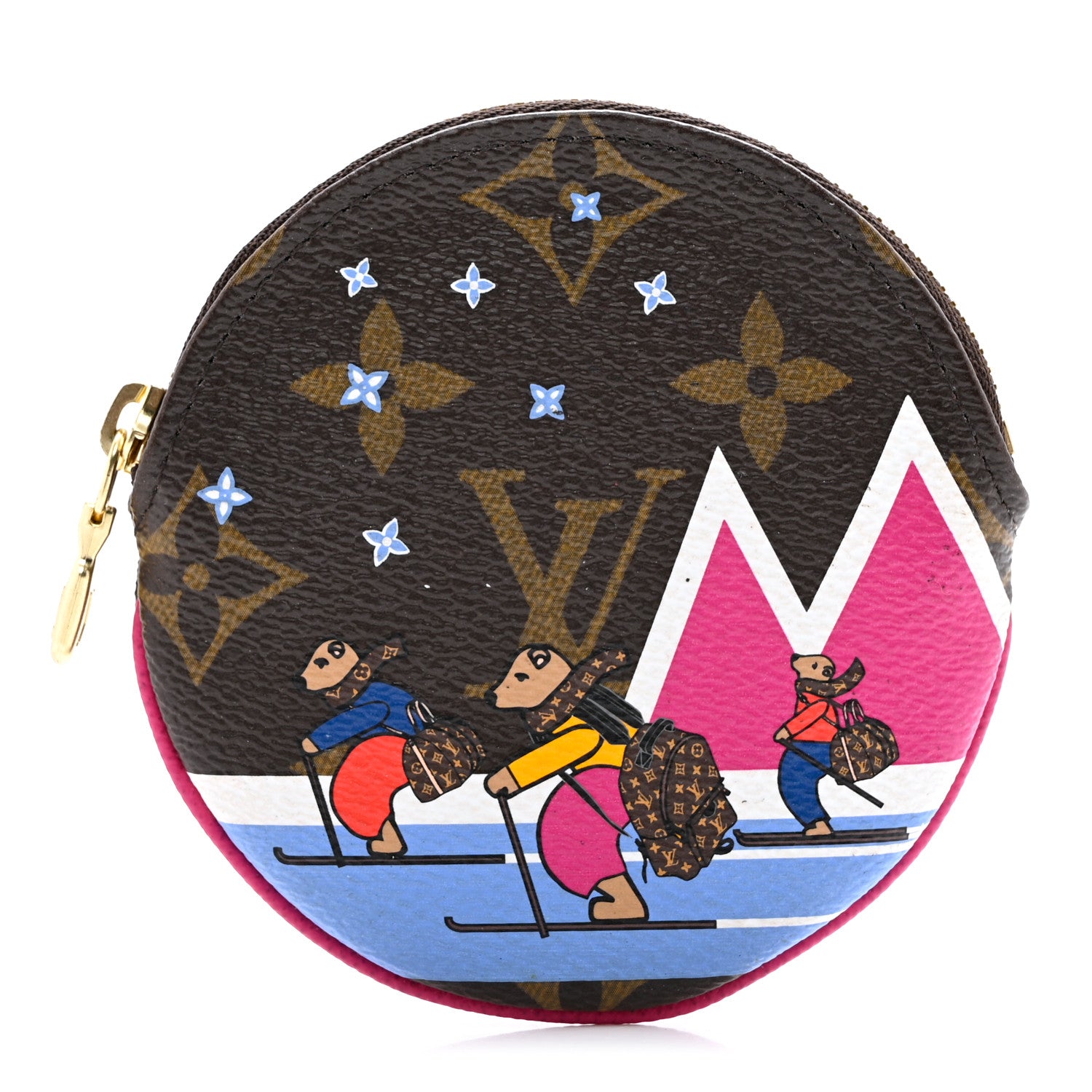 Louis Vuitton Monogram 2018 Christmas Animation Round Coin Purse 1 of 6