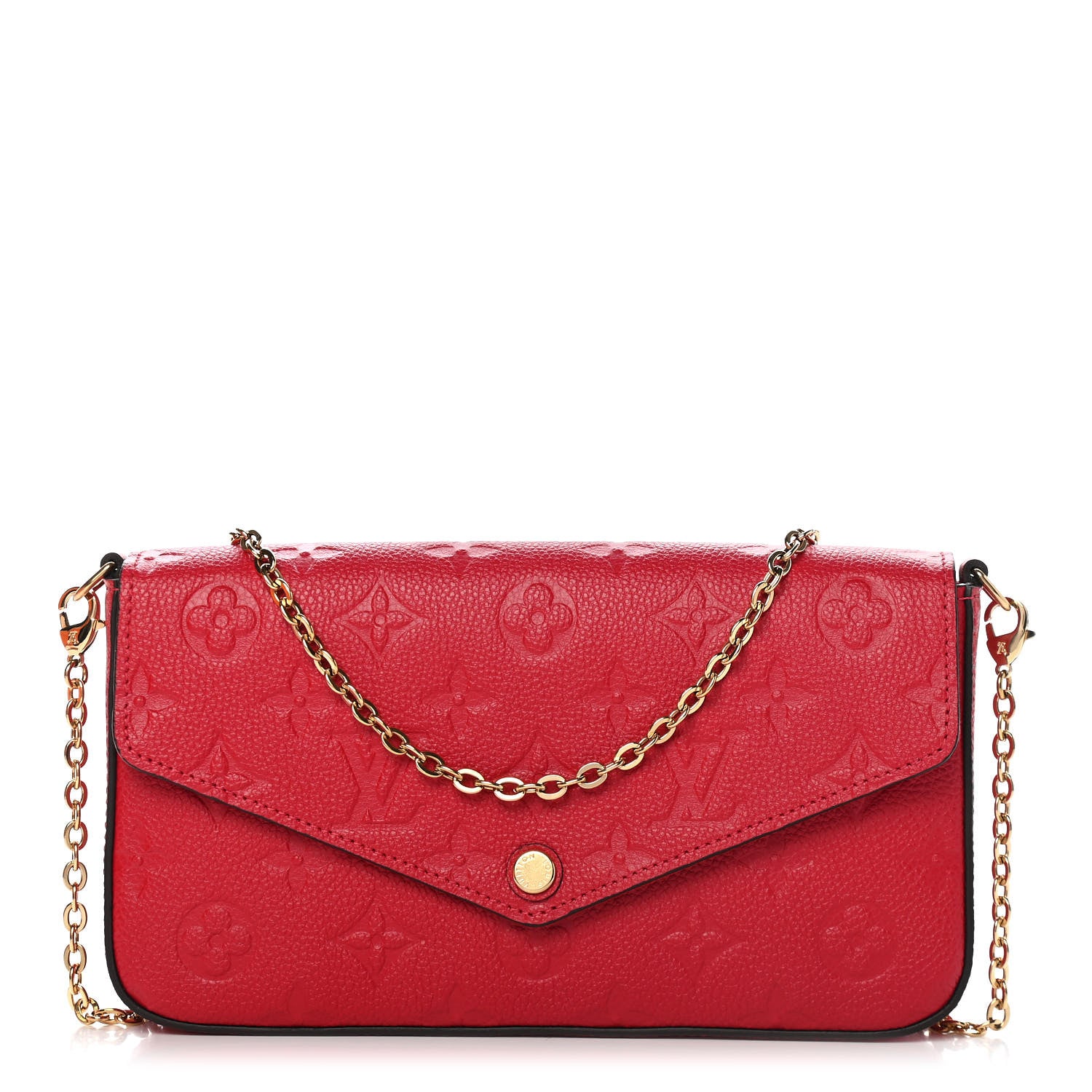 Louis Vuitton Empreinte Pochette Felicie Chain Wallet Cherry 1 of 8